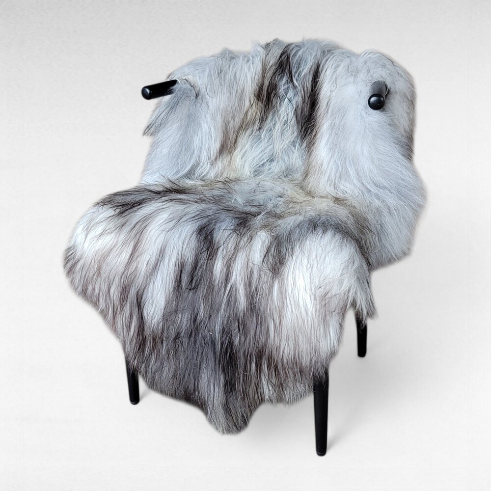 XXL Delicate Silver Moorit Icelandic Sheepskin 56" x 36"